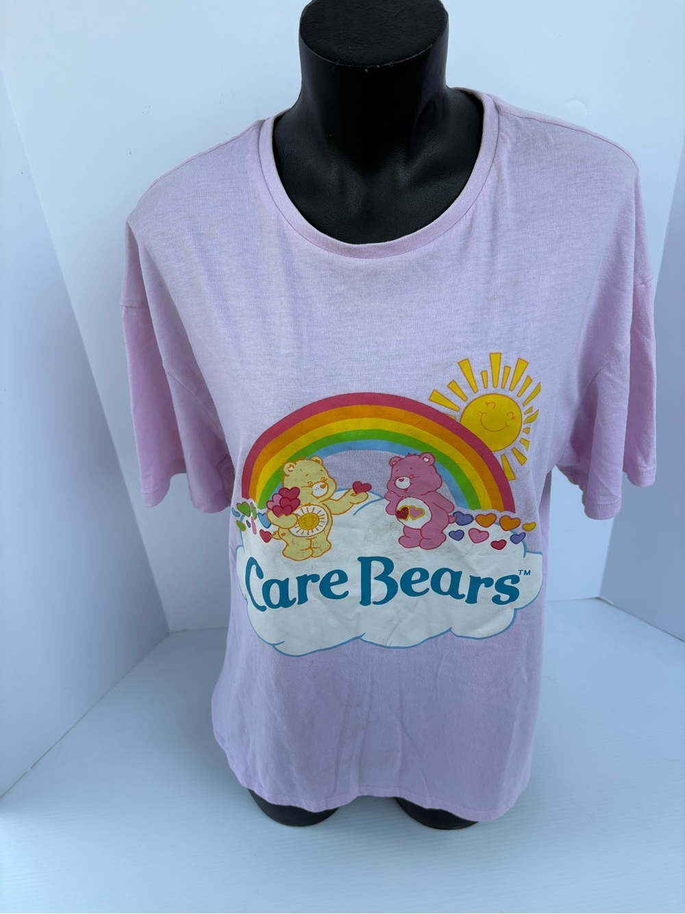 Care Bears Light Pink Rainbow Graphic Tee
